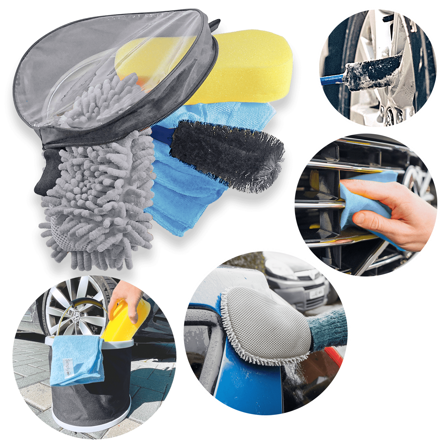 SIMPLY AUTO 7 PIECE CAR VALETING KIT - Image 4