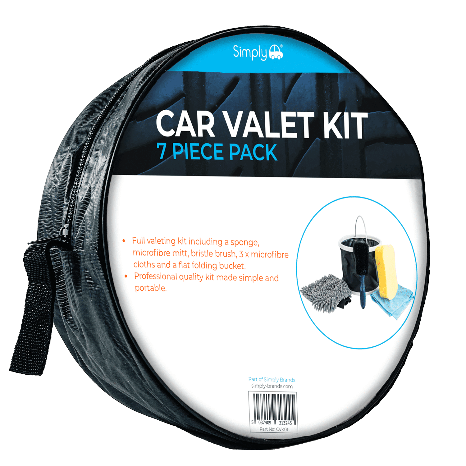 SIMPLY AUTO 7 PIECE CAR VALETING KIT